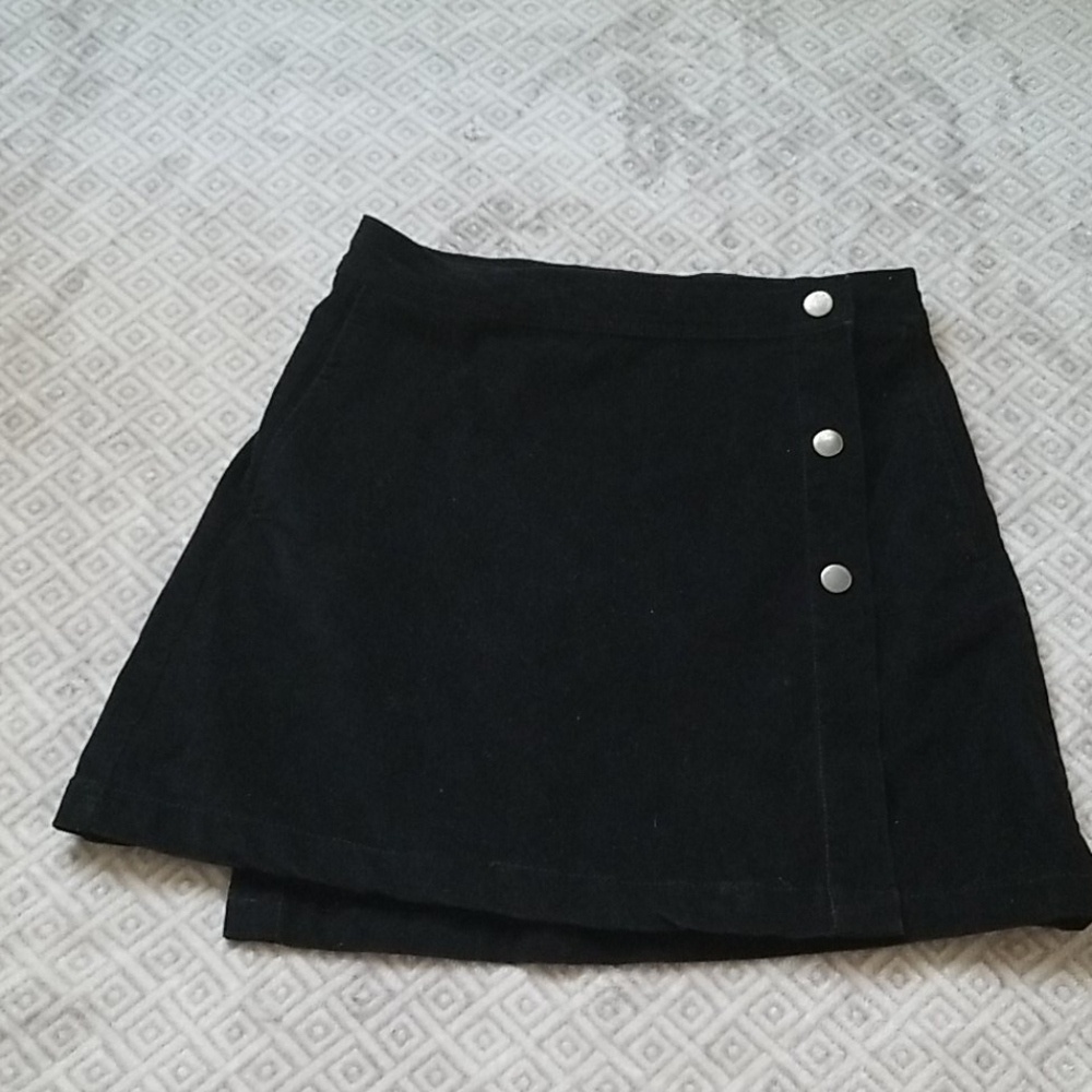 Asymmetrical Corduroy Skirt